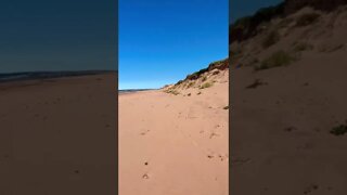 Exploring a hidden part of the beach