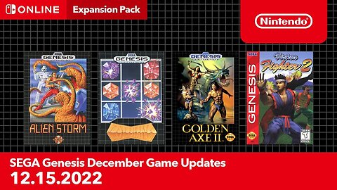 SEGA Genesis – December 2022 Game Updates – Nintendo Switch Online