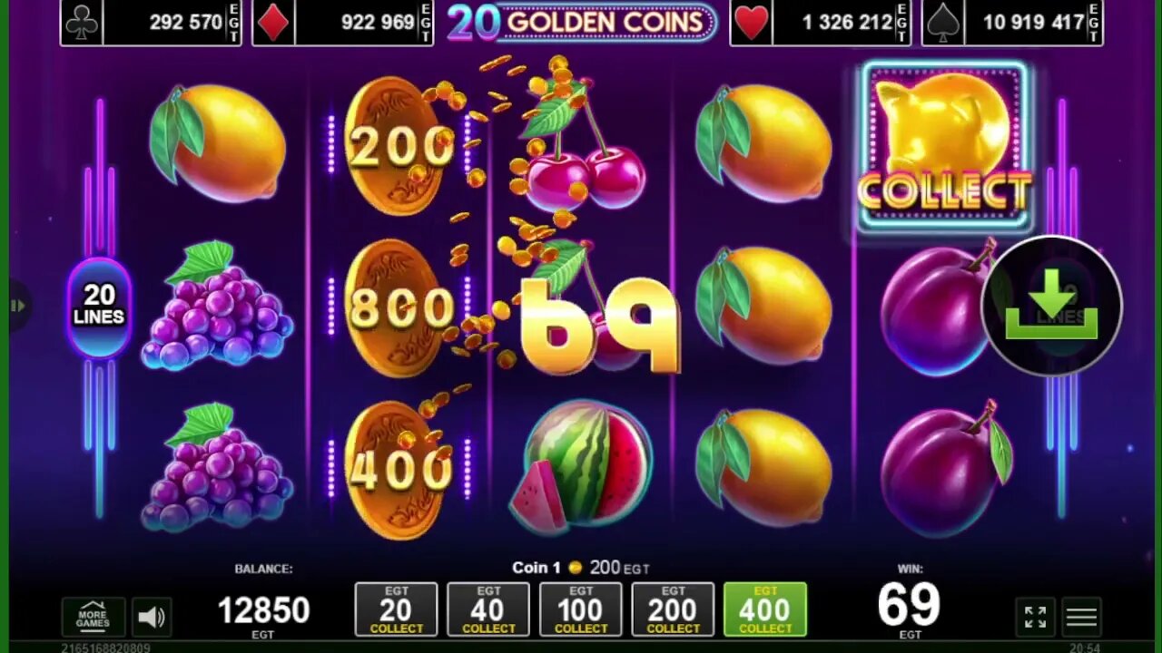 20 Golden Coins EGT