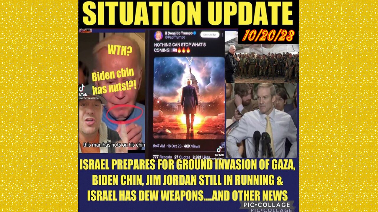 SITUATION UPDATE 10/20/23 - Israel Ground Invasion Anytime, Terrorist Capital Insurrection