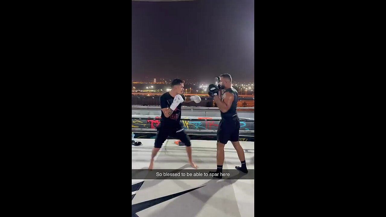 Sneako sparring in Dubai