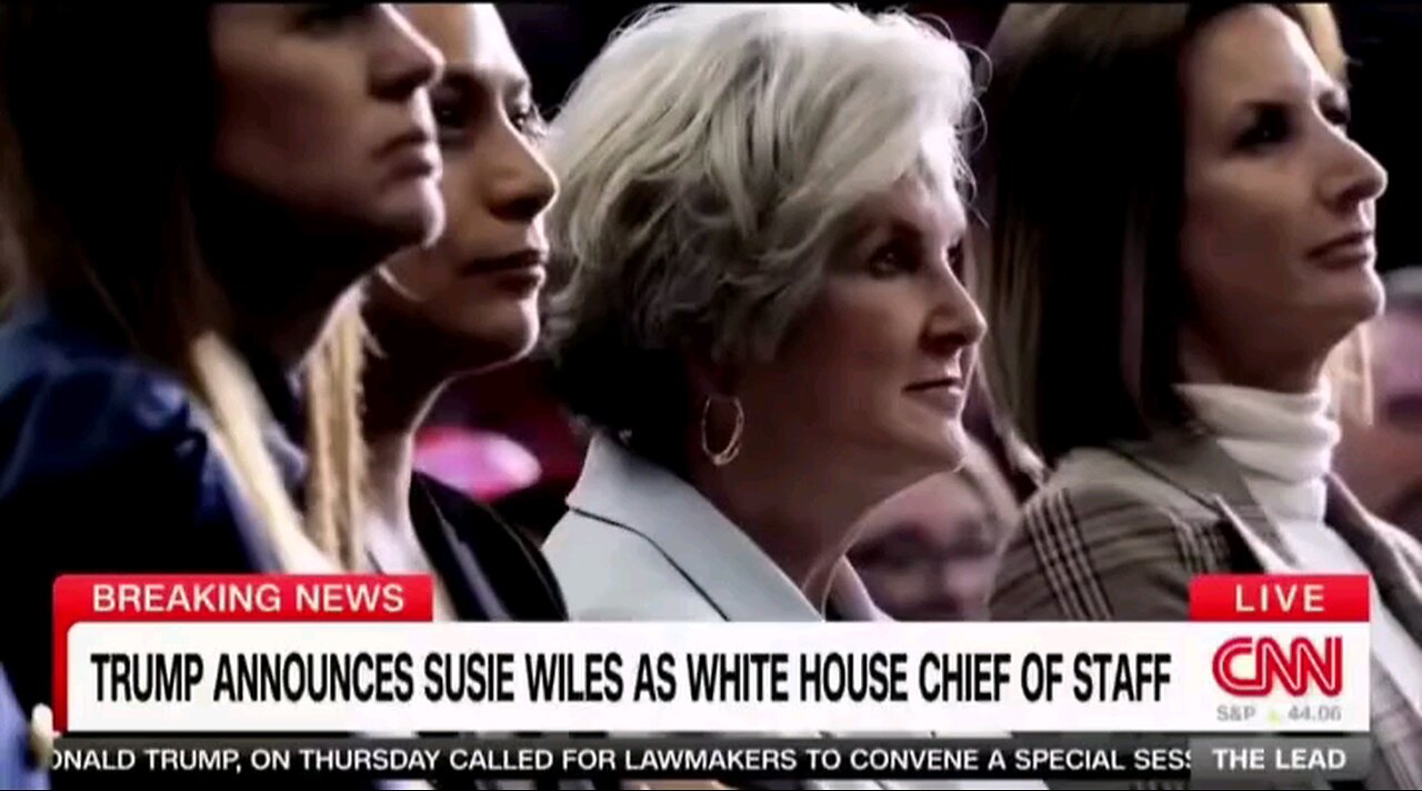Pres Trump picks Susie Wiles as Chief of Staff. She's the 1st fem Chief of Staff in American history
