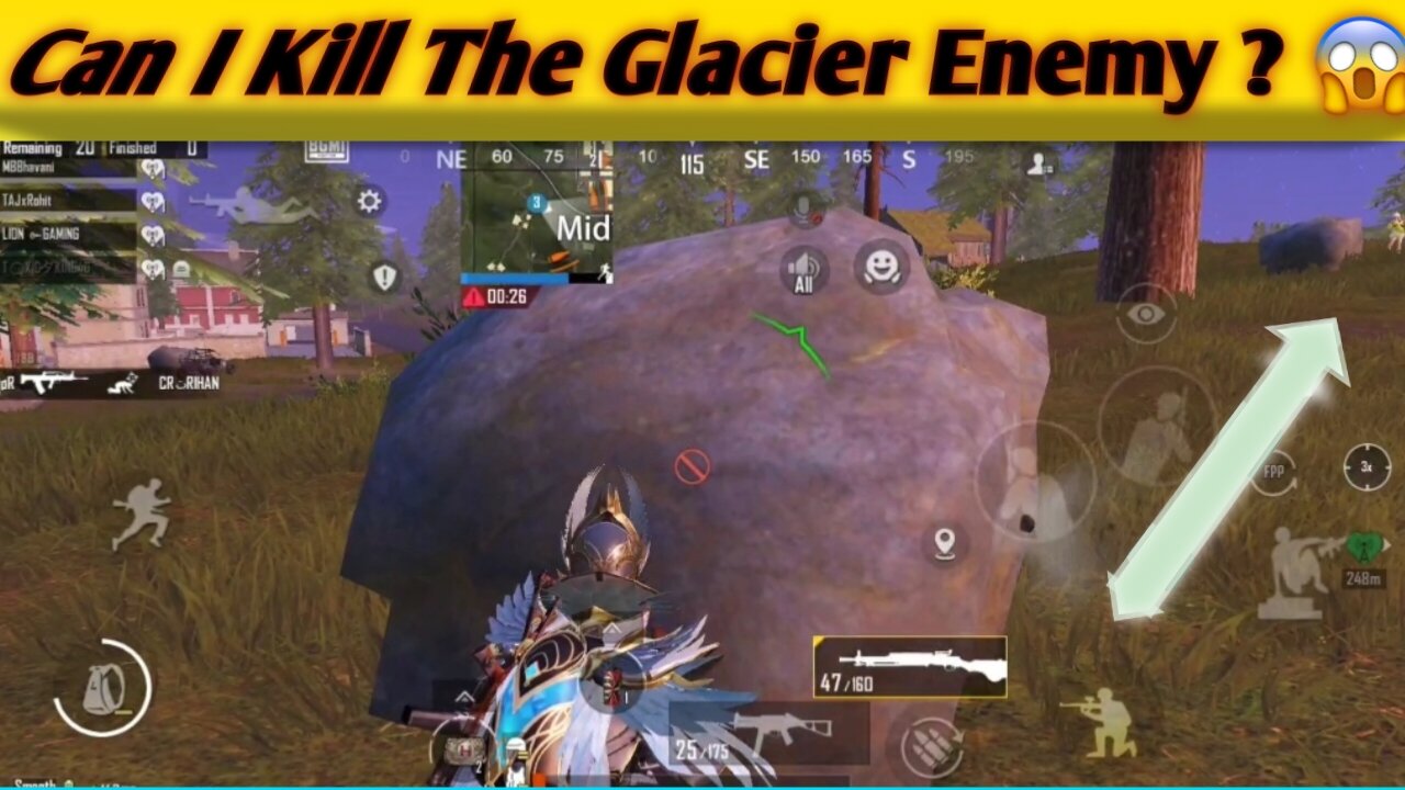 Can I kill the Glacier Enemy? BGMI Intense moments|BGMI Gameplay 😎