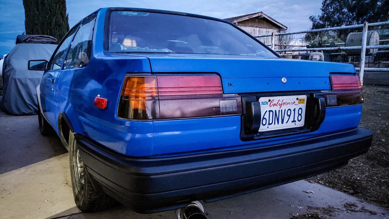 Installing brand new AE86 Kouki rear bumper!