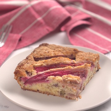 Rhubarb almond cake