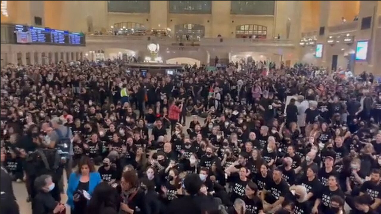 Saturday Sit In Protest - New York City's Grand Central Station - No More War