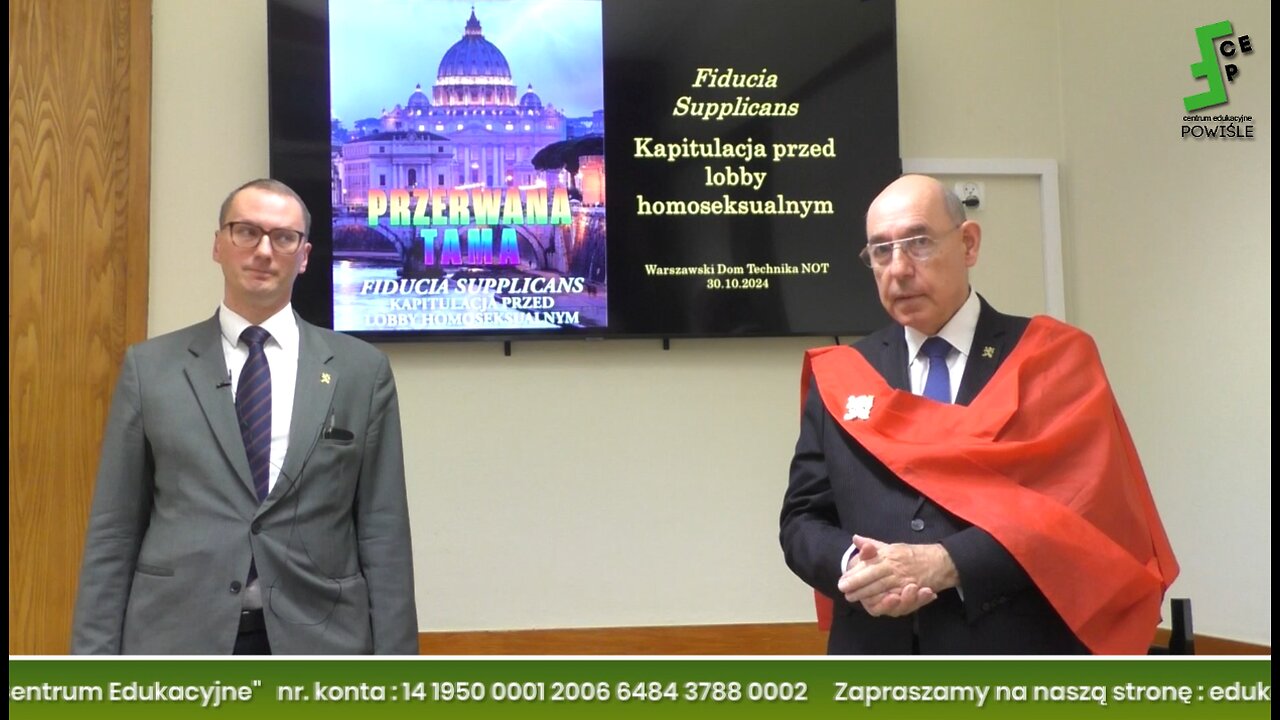 Jose Ureta (TFP): Przerwana Tama FS kapitulacja Kościoła przed lobby homoseksualnym - W-wa 30.10.24