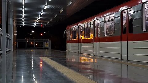 Modernized Tbilisi Metro Wagons at Night // თბილისის მეტრო ვაგონების მოდერნიზება ღამით