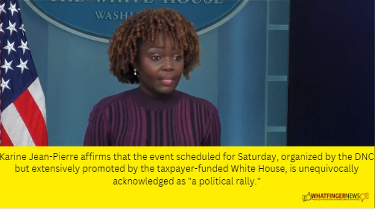 Karine Jean-Pierre affirms that the event scheduled for Saturday, organized by the DNC