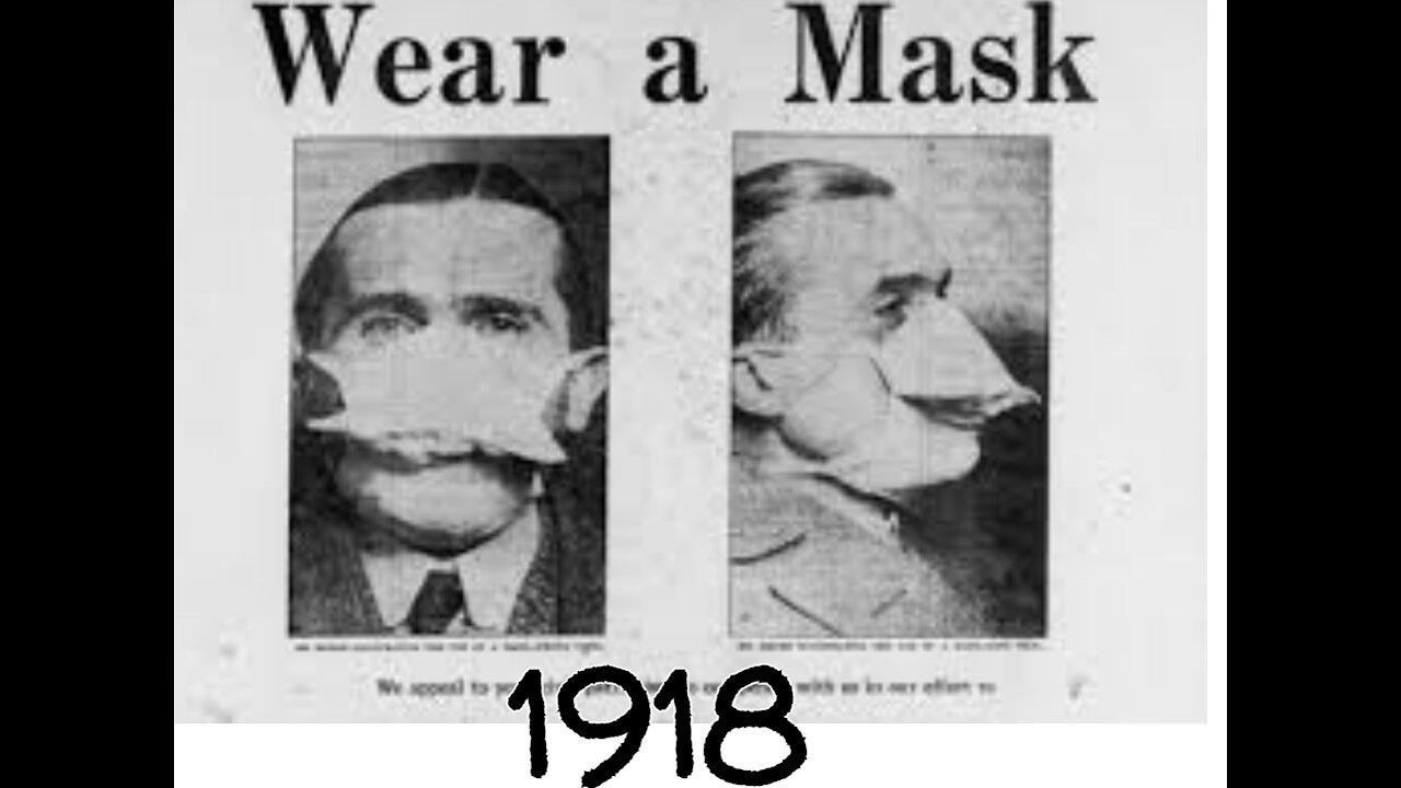 WEARING A ,MASK DURING THE 1918 SPANISH FLU PANDEMIC