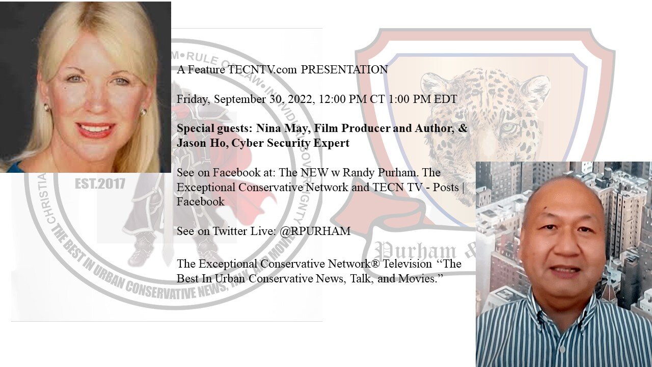 Special guests: Nina May, Author and Film Producer & Jason Ho, Cyber Security and AI Expert