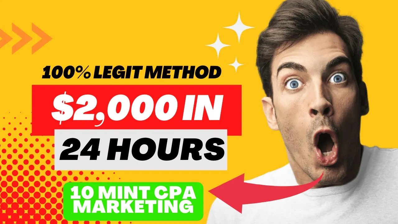 (LEGIT!!!) Make $2,000 In One Day, CPA Marketing Tutorial, Make Money Online, Earning, Marketing