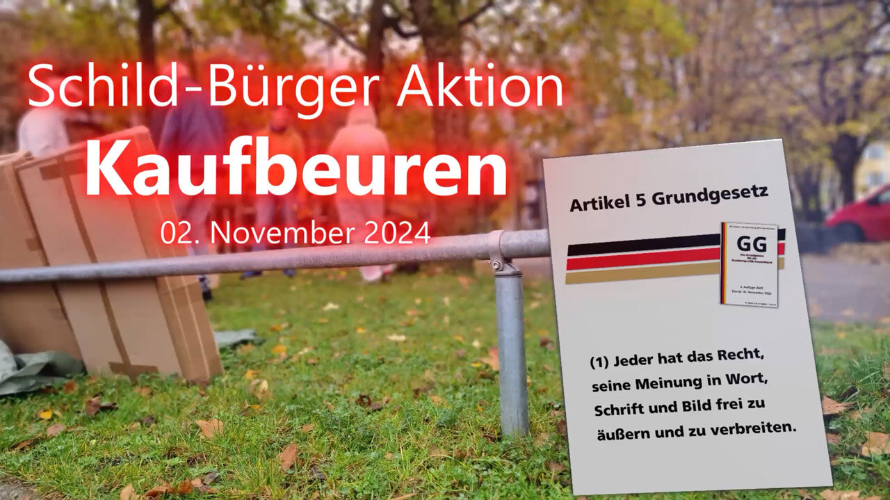 Schild-Bürger Aktion Kaufbeuren am 02.11.2024