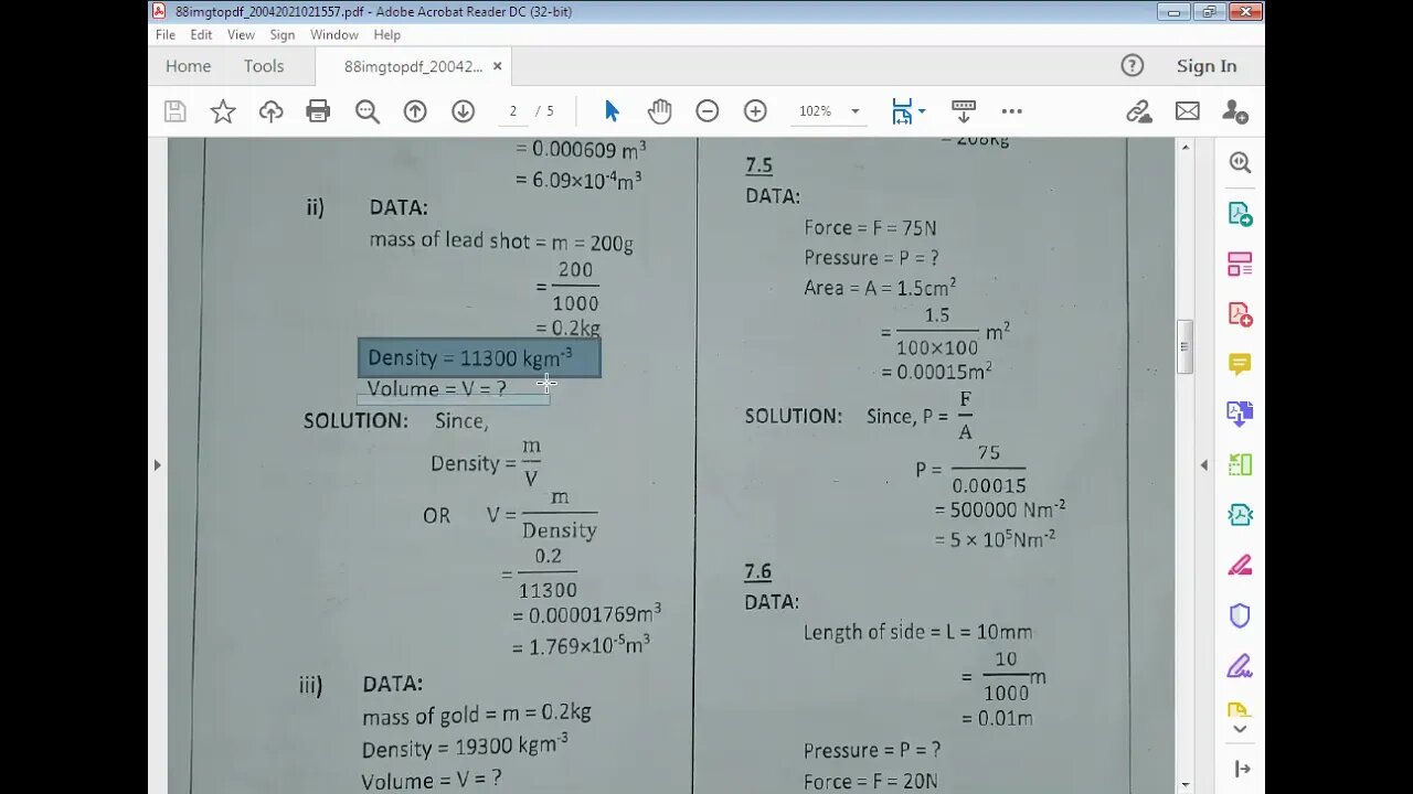 PHYSICS Class 9th Lecture#14 CH#7Numerical#7 1 to 7 5