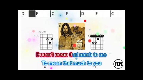 Neil Young - Old man - (Chords & Lyrics like a Karaoke)