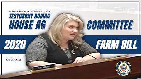 Rep. Cammack Delivers Testimony During Agriculture Committee Hearing On 2022 Farm Bill