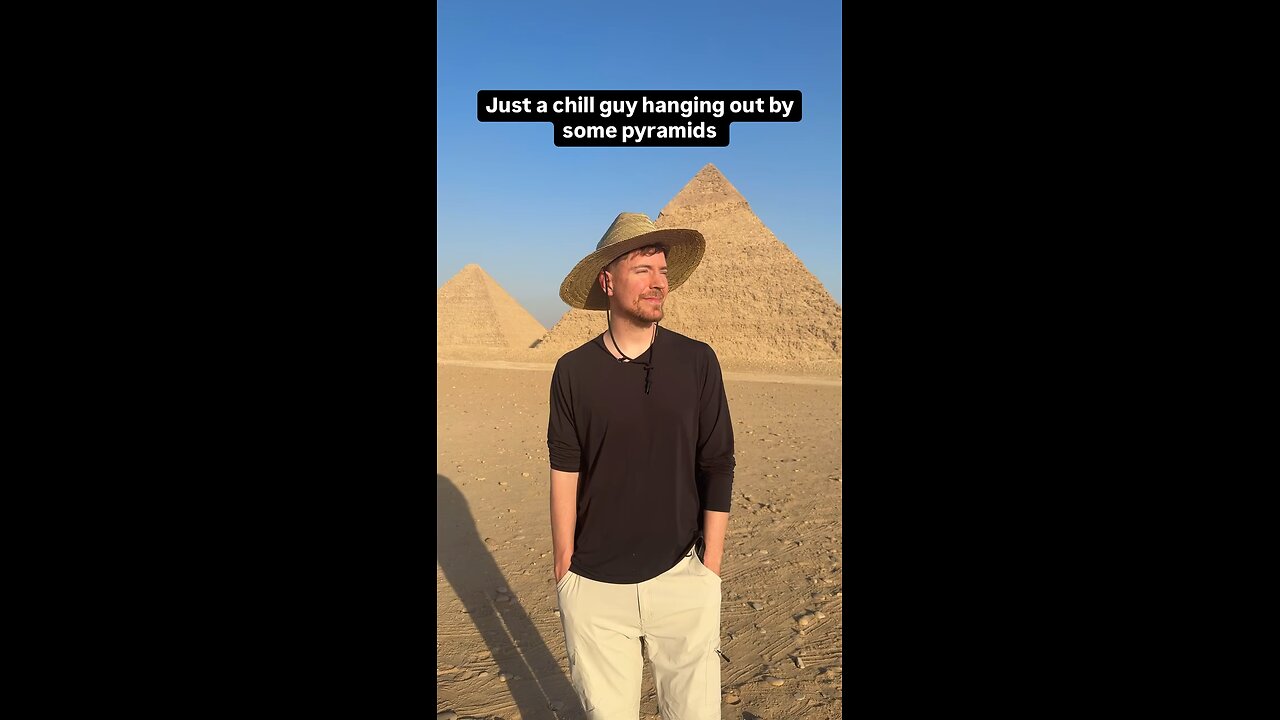 Having a chill time by the pyramids