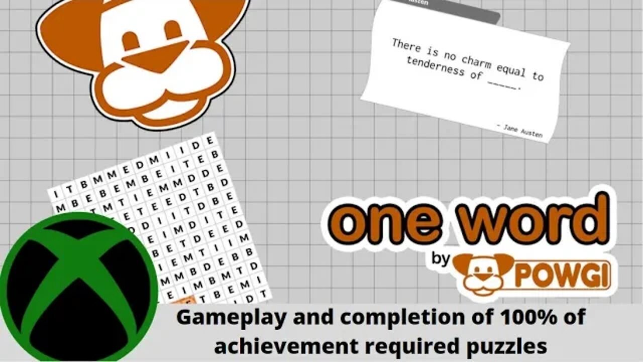 One Word by POWGI All 100% Achievement Required Puzzles Gameplay on Xbox!