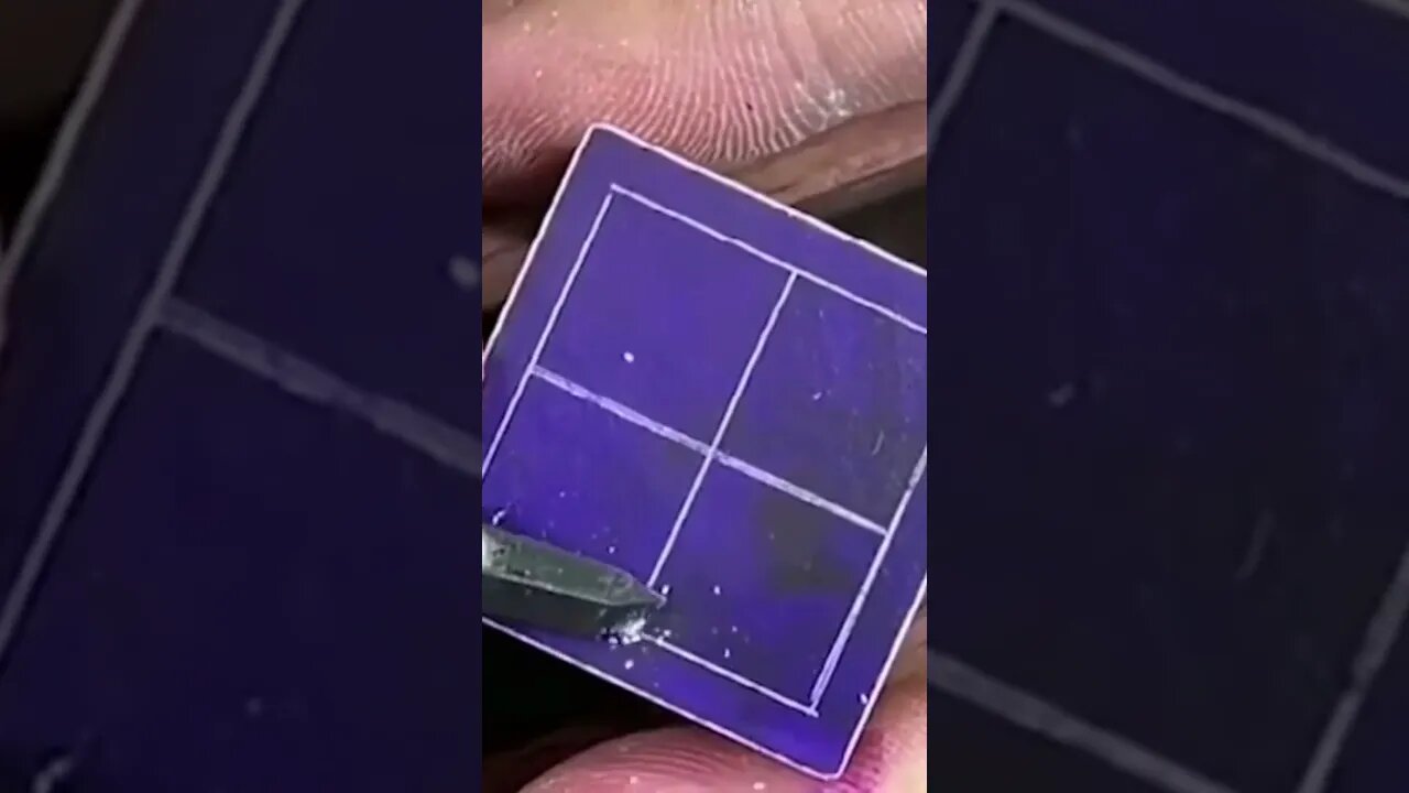 Painting a square of marble and giving its traces.#shorts