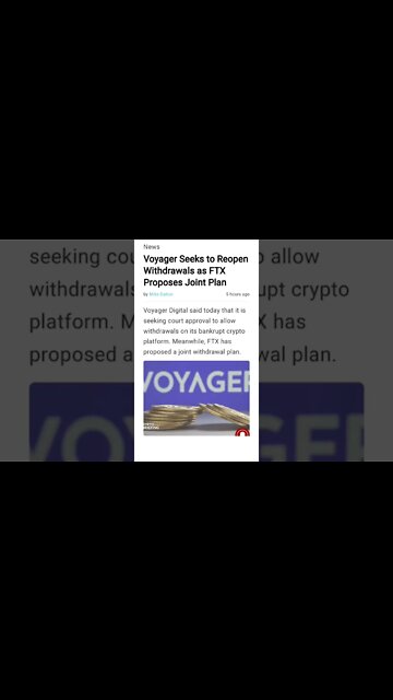 Voyager Digital Is Seeking Court Approval to Allow Withdrawals #cryptomash #cryptonews #AnsirAli