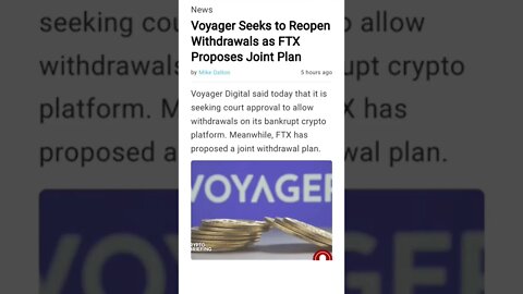 Voyager Digital Is Seeking Court Approval to Allow Withdrawals #cryptomash #cryptonews #AnsirAli