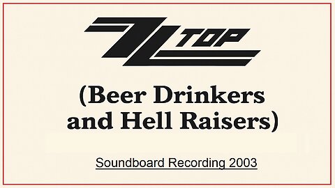 ZZ Top - Beer Drinkers & Hell Raisers (Michigan 1980) Soundboard