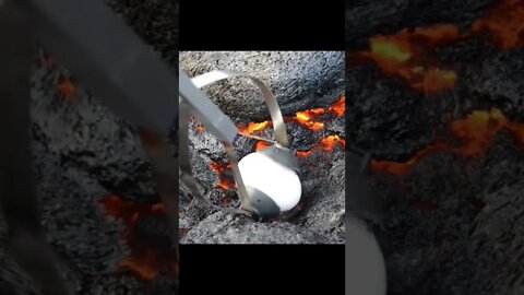 Frying egg on lava!🤯😳#viral #shorts #foryou #fyp #foryoupage