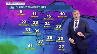 Snow possible tonight with lows in the teens