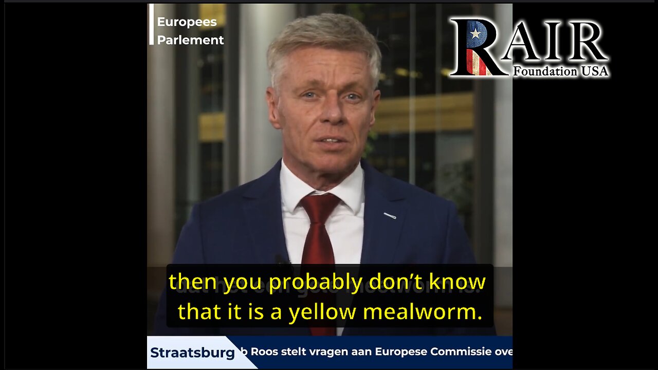 Dutch MEP Rob Roos reveals the trick labels to make you eat bugs