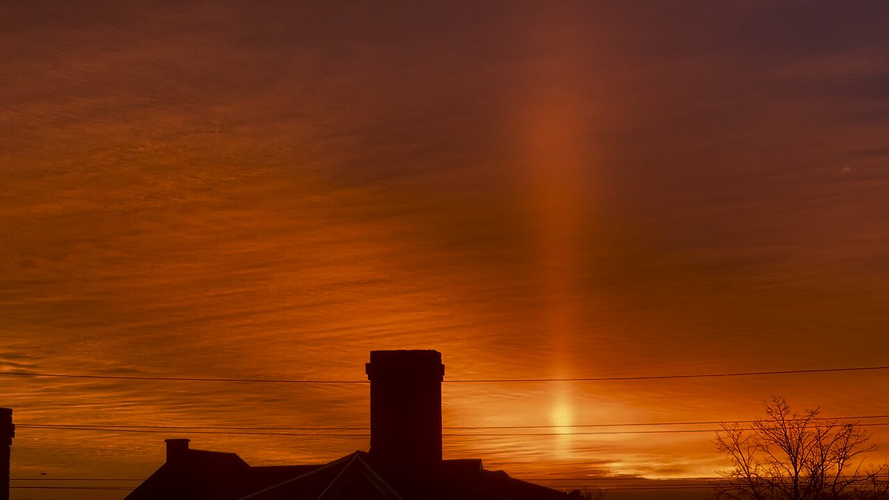 Sun Pillar From Cape Breton Island