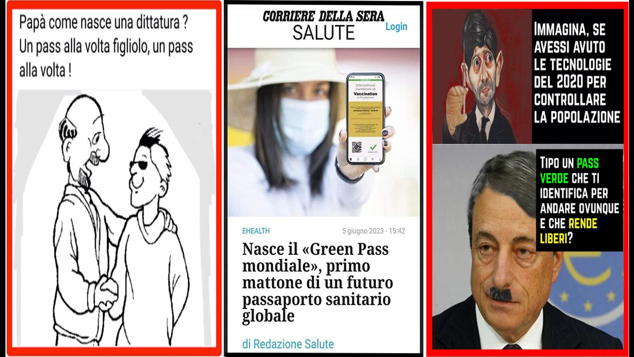 GREEN PASS GLOBALE & IL PRINCIPIO DELLA 🐸 BOLLITA CHE ACCETTA PASSIVAMENTE IN SILENZIO SENZA MAI...