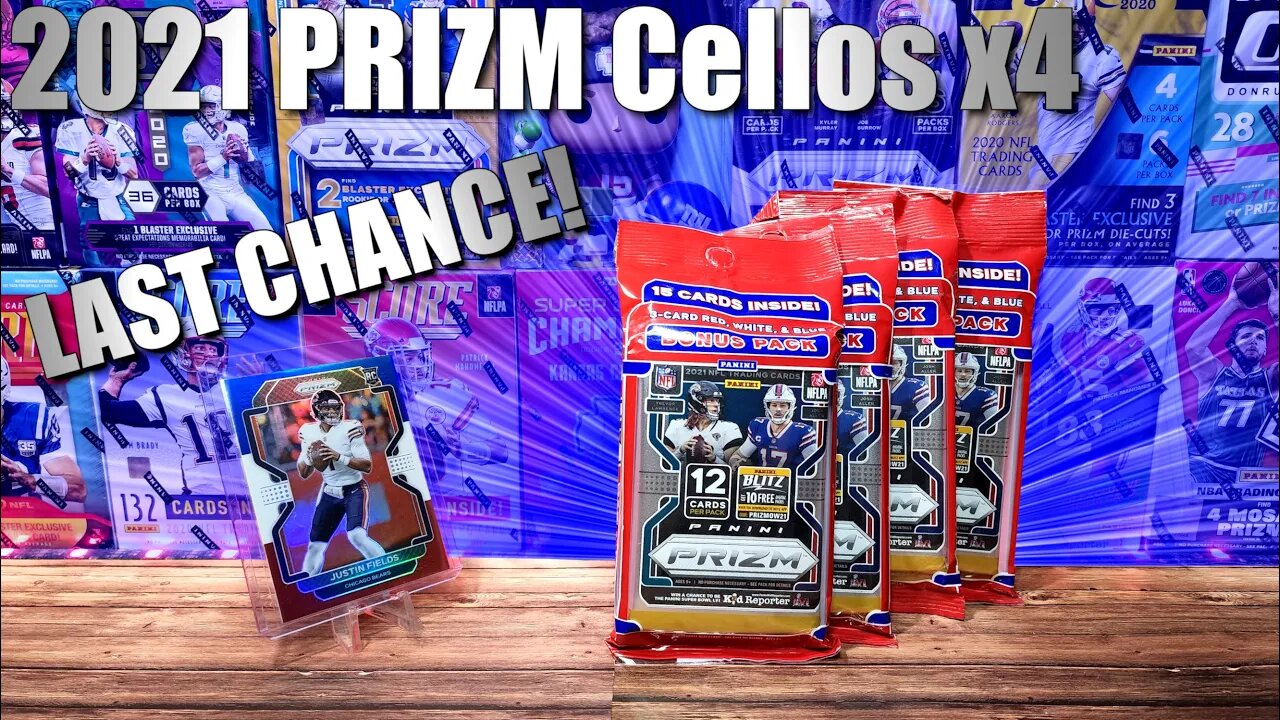 LAST CHANCE | 2021 Prizm Football Cello Packs x4 - Hunting for RED, WHITE & BLUE Rookies!