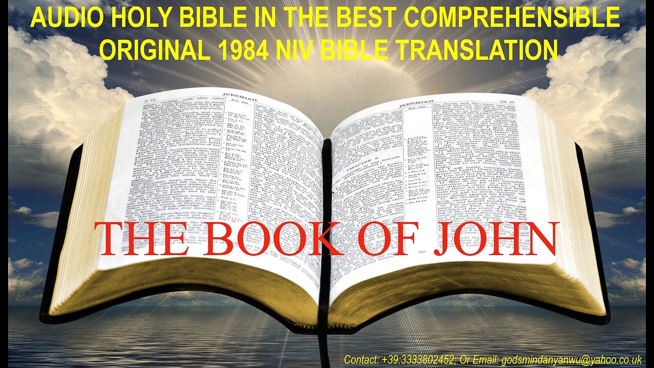 AUDIO HOLY BIBLE: "THE BOOK OF JOHN" - IN THE BEST ORIGINAL 1984 NIV BIBLE TRANSLATION