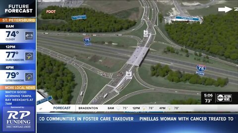 State Road 56 diverging diamond construction delayed due to weather