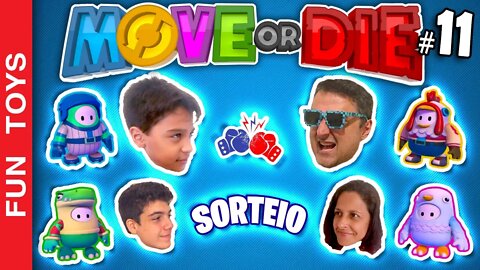 🍀 SORTEIO!!! MOVE OR DIE #11 - Com bonecos de FALL GUYS no BATALHA em FAMÍLIA! Participe do Sorteio!