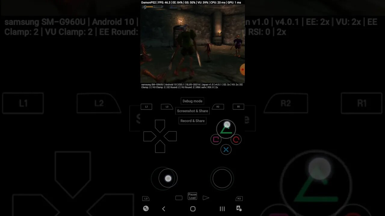 Playing Devil May Cry on my Galaxy S9 - PS2 Emulator