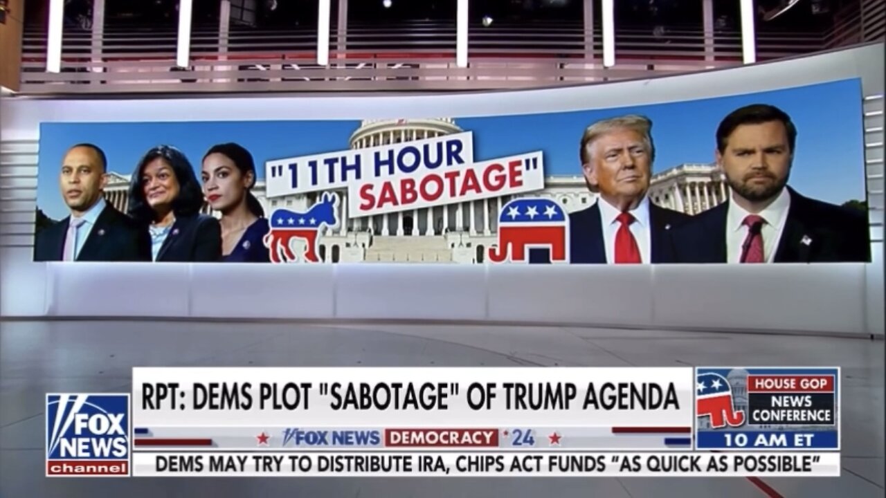 House Democrats reportedly plotting ‘sabotage’ of Trump’s agenda (November 12, 2024)