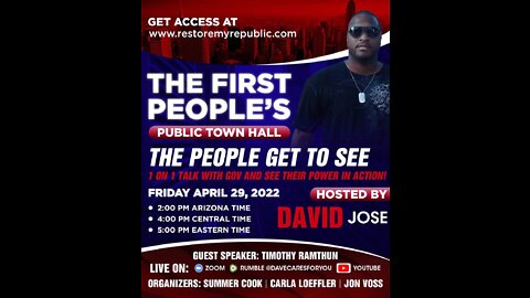 The Peoples First Public TOWN HALL LIVE With TIM RAMTHUN WISC. LEGIS