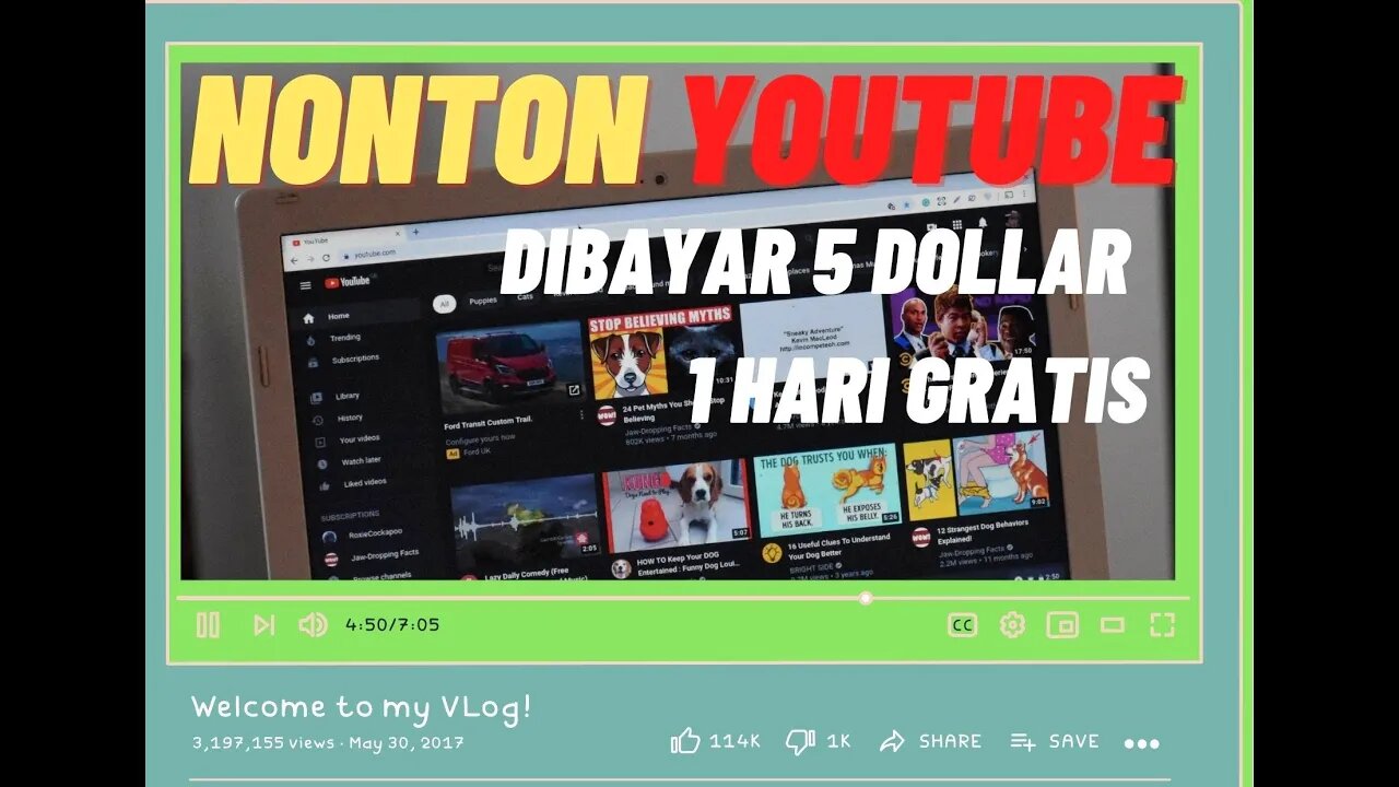 Hanya Nonton Youtube Dapaat 5 Dollar sehari Gratis !