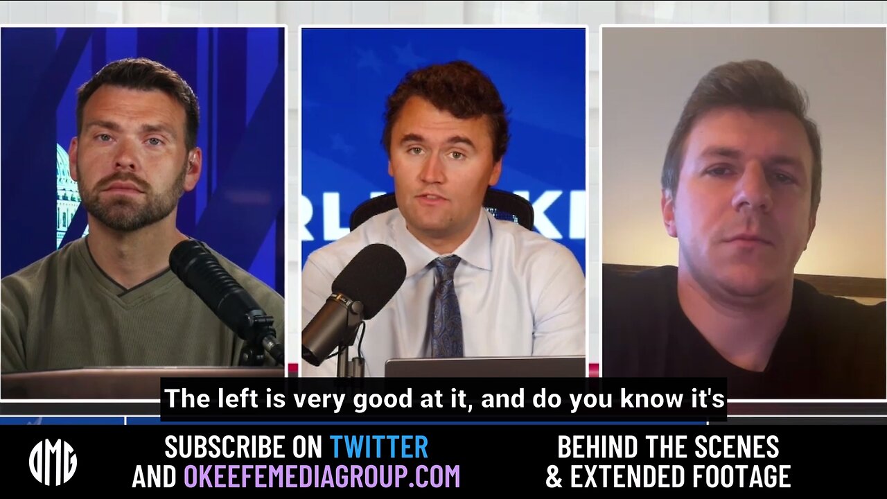 James O'Keefe hosted by Charlie Kirk with Jack Posobiec