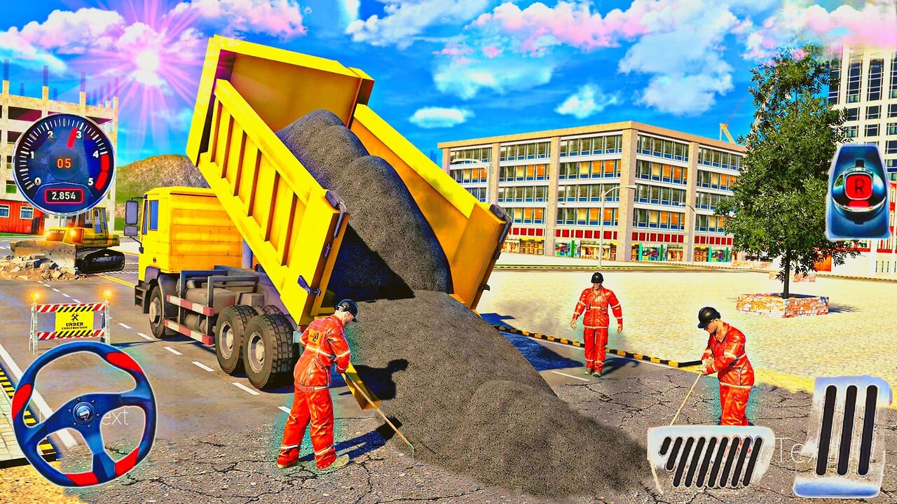 JCB City Road Builder Construction 3D Express Highway Excavator Loading Simulator - Android GamePlay