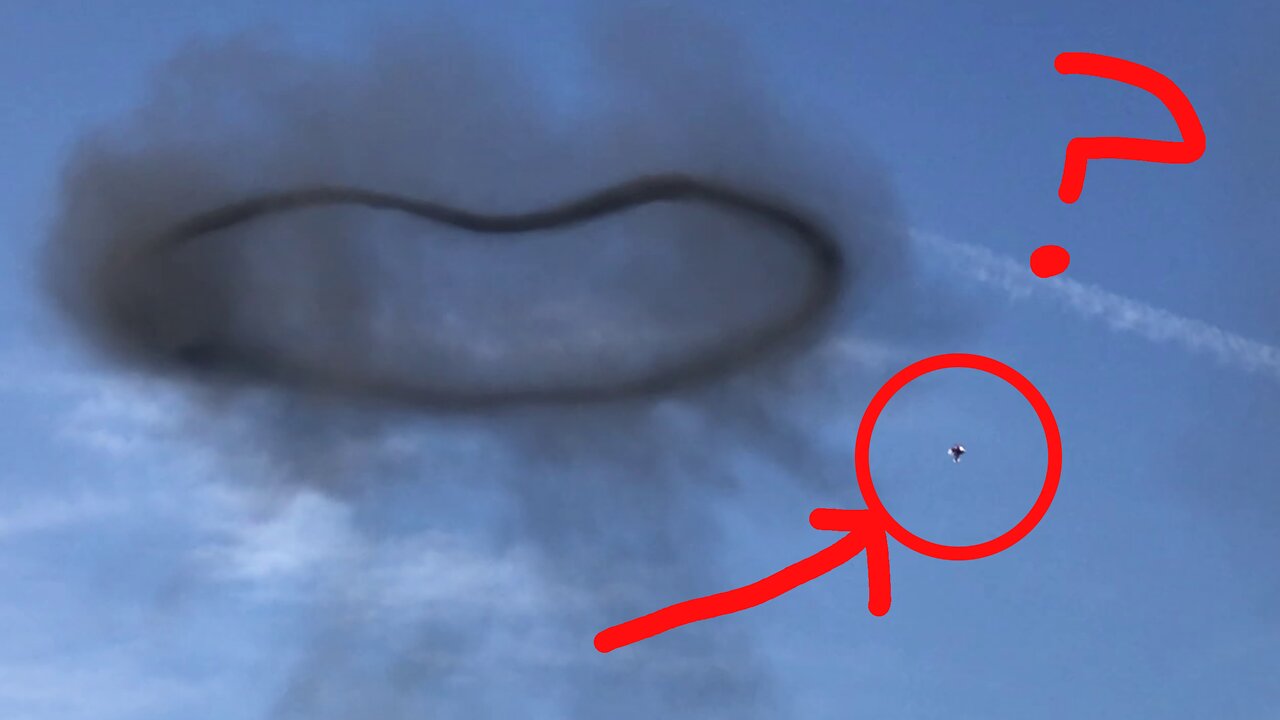 A stunt pilot won't stop doing this with a gigantic smoke ring!