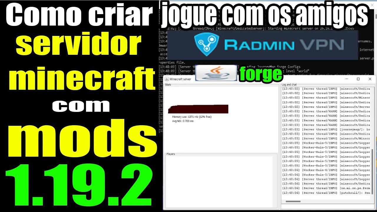 🔥Como criar servidor minecraft 1.19.2 com mods forge super fácil e detalhado