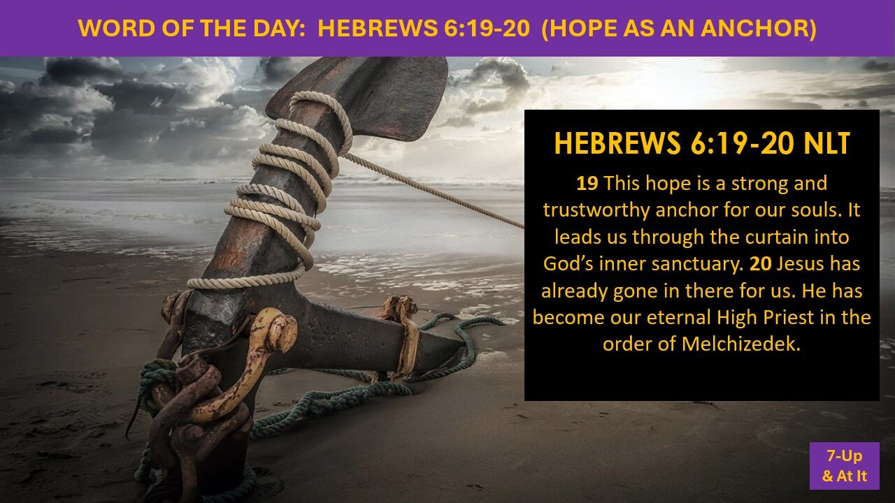 WORD OF THE DAY: HEBREWS 6:19-20