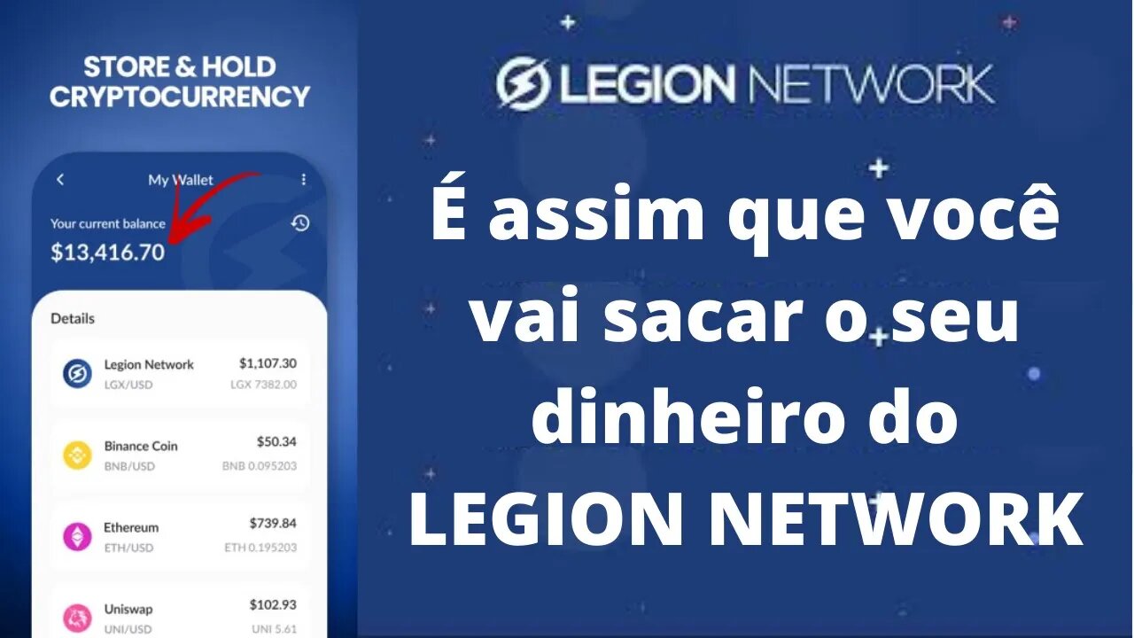 A verdadeira forma de sacar o seu dinheiro do LEGION NETWORK no dia 01/03 e fazer uma renda extra.