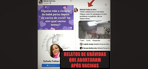 Relatos de grávidas que tomaram vacinas e tiveram abortos