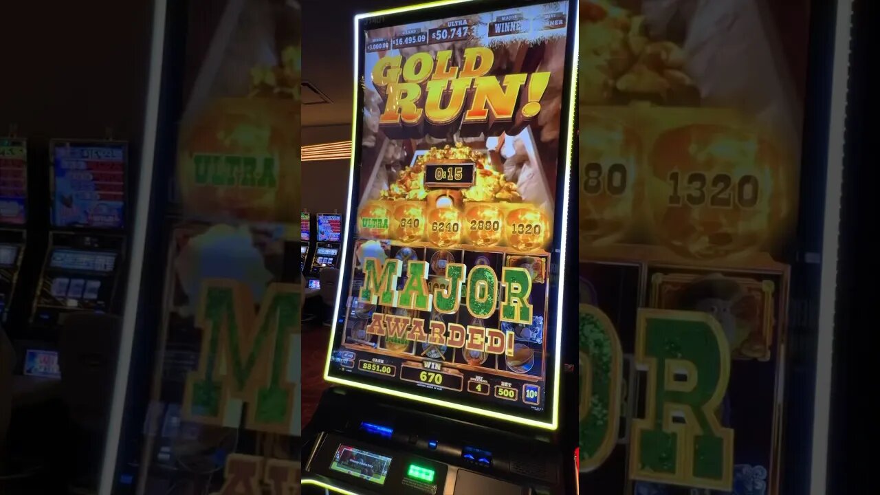 OMG! My Biggest Jackpot On Gold Run #slots #casino #gamingshorts