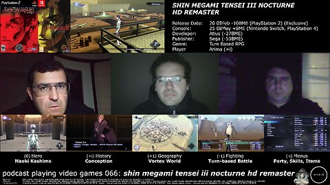 +11 002/004 005/013 003/007 podcast playing video games 066: shin megami tensei III nocturne