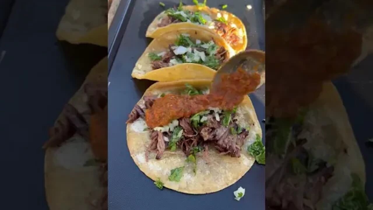 Smoked beef rib tacos