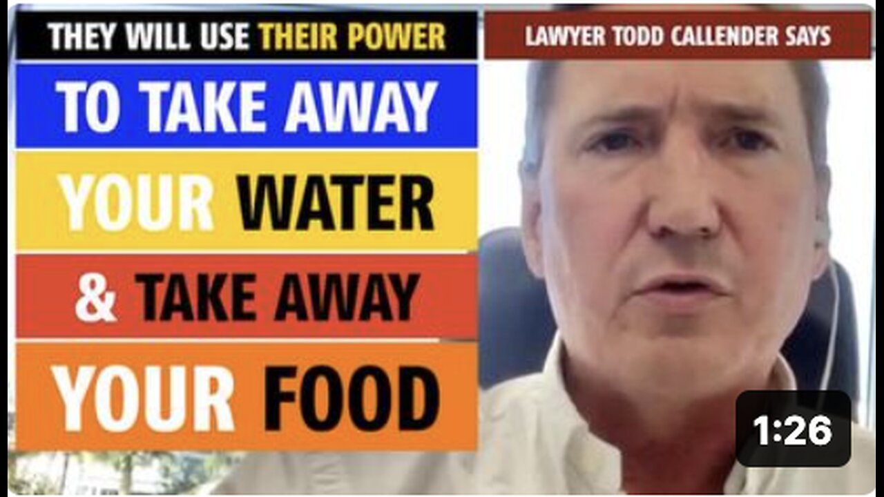 They will use their power to take away your water & take away your food, says lawyer Todd Callender